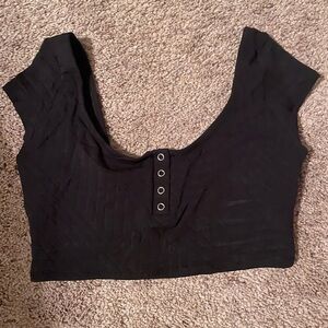 Aerie Black swim top